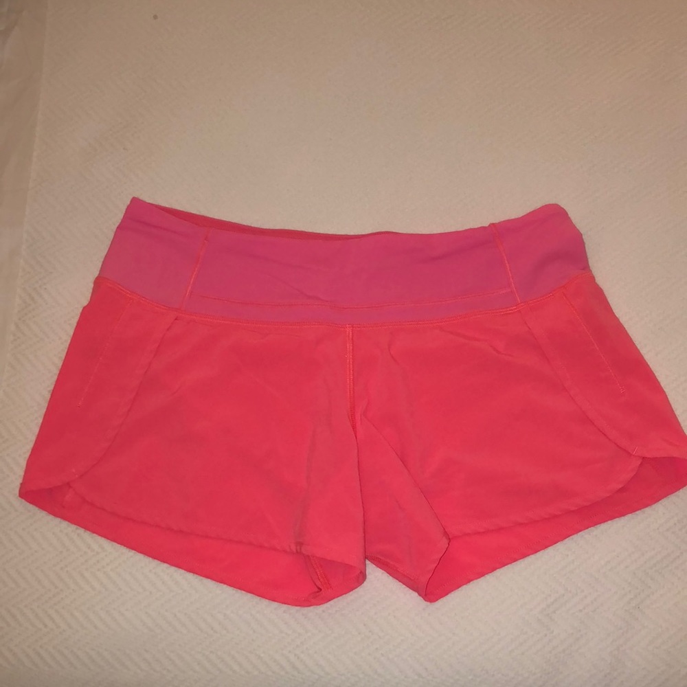 Lululemon neon pink Run Times Short II